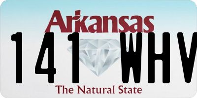 AR license plate 141WHV