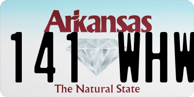 AR license plate 141WHW