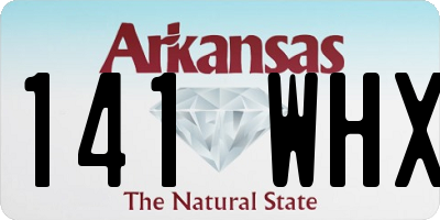 AR license plate 141WHX