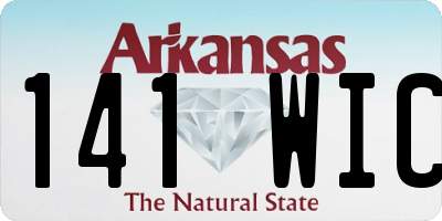 AR license plate 141WIC