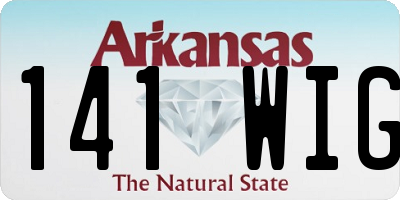 AR license plate 141WIG