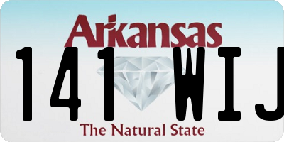 AR license plate 141WIJ