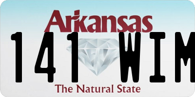AR license plate 141WIM