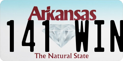AR license plate 141WIN