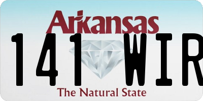 AR license plate 141WIR