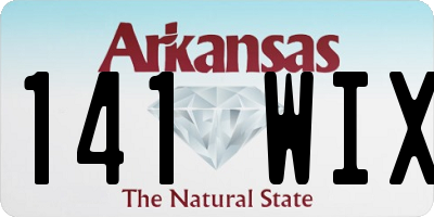 AR license plate 141WIX