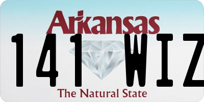 AR license plate 141WIZ