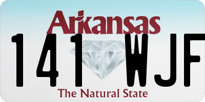 AR license plate 141WJF