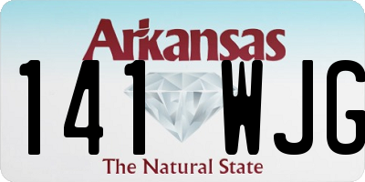 AR license plate 141WJG