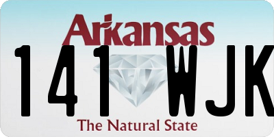 AR license plate 141WJK