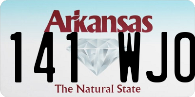 AR license plate 141WJO