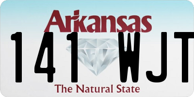 AR license plate 141WJT