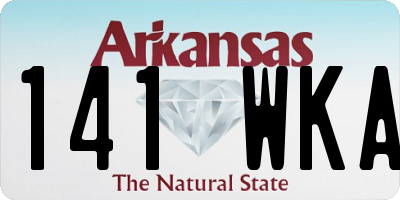 AR license plate 141WKA
