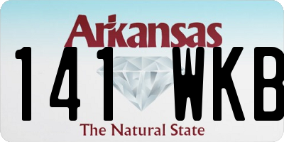 AR license plate 141WKB