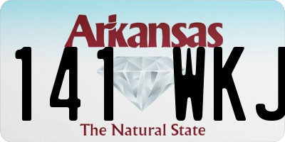AR license plate 141WKJ