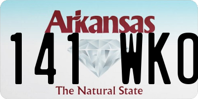 AR license plate 141WKO