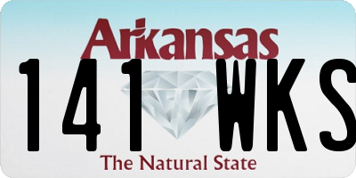 AR license plate 141WKS