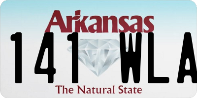 AR license plate 141WLA
