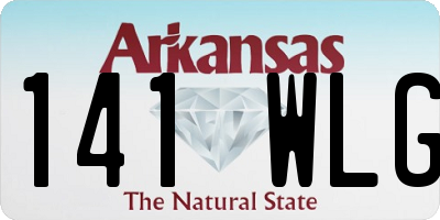 AR license plate 141WLG