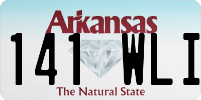 AR license plate 141WLI