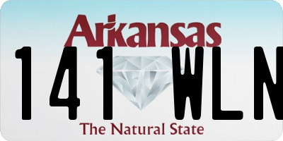AR license plate 141WLN