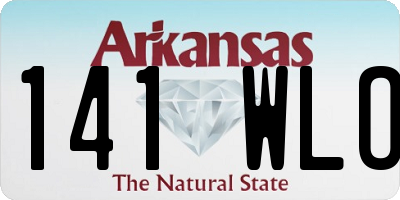 AR license plate 141WLO