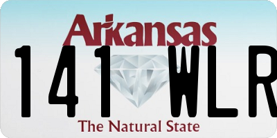 AR license plate 141WLR