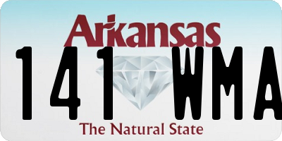 AR license plate 141WMA