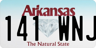 AR license plate 141WNJ