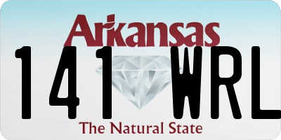 AR license plate 141WRL