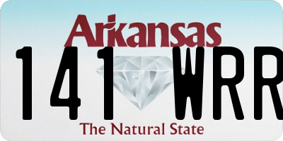 AR license plate 141WRR