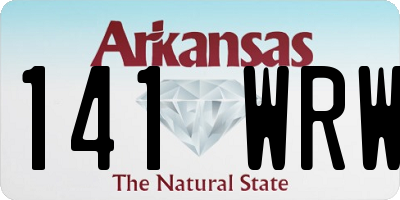 AR license plate 141WRW