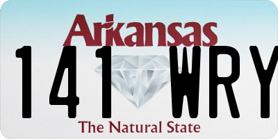 AR license plate 141WRY