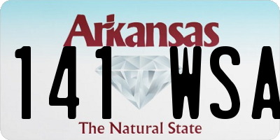 AR license plate 141WSA