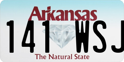 AR license plate 141WSJ