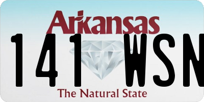 AR license plate 141WSN