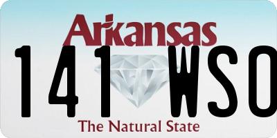 AR license plate 141WSO
