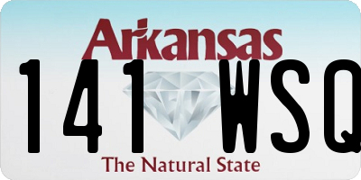 AR license plate 141WSQ