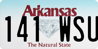 AR license plate 141WSU