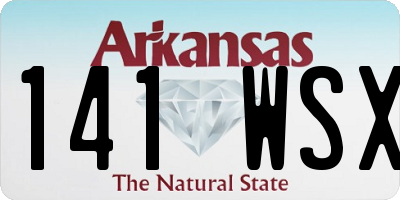 AR license plate 141WSX