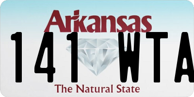 AR license plate 141WTA