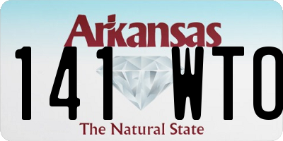 AR license plate 141WTO