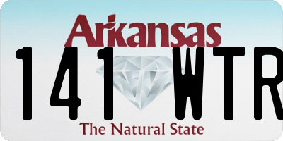 AR license plate 141WTR
