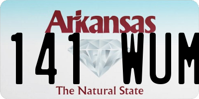 AR license plate 141WUM