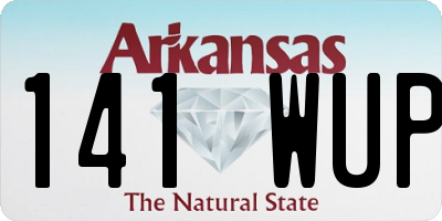 AR license plate 141WUP