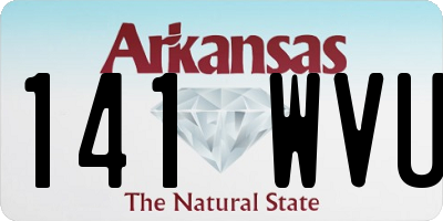 AR license plate 141WVU