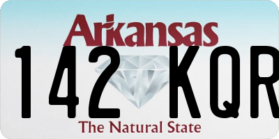 AR license plate 142KQR