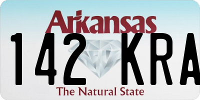 AR license plate 142KRA