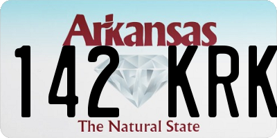 AR license plate 142KRK