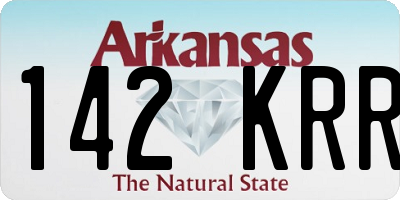 AR license plate 142KRR